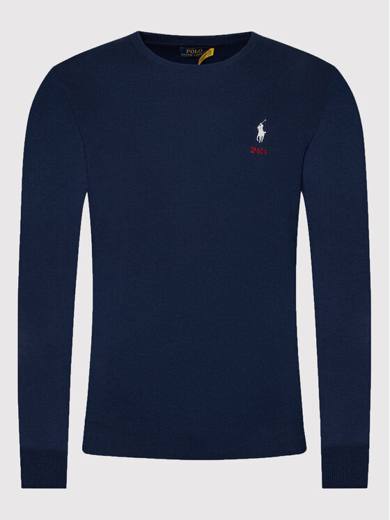 Polo Ralph Lauren Polo Ralph Lauren Sweter Lsl 710850117001 Granatowy Regular Fit