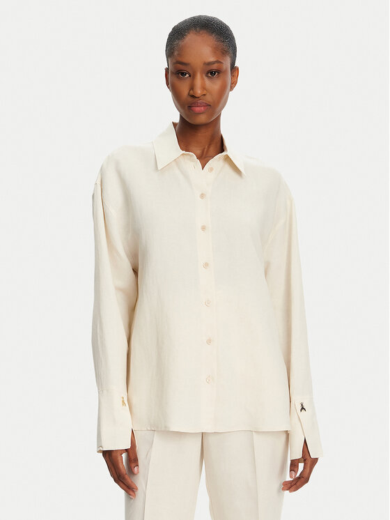 Patrizia Pepe Košeľa 2C1602 A052 B823 Écru Regular Fit