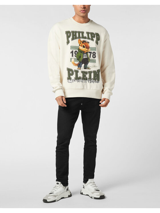 PHILIPP PLEIN PHILIPP PLEIN Mikina 25971 Béžová Regular Fit