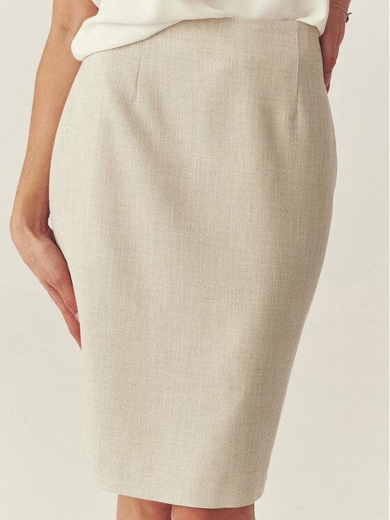 TATUUM TATUUM Spódnica midi MONITA Beżowy Flare Fit