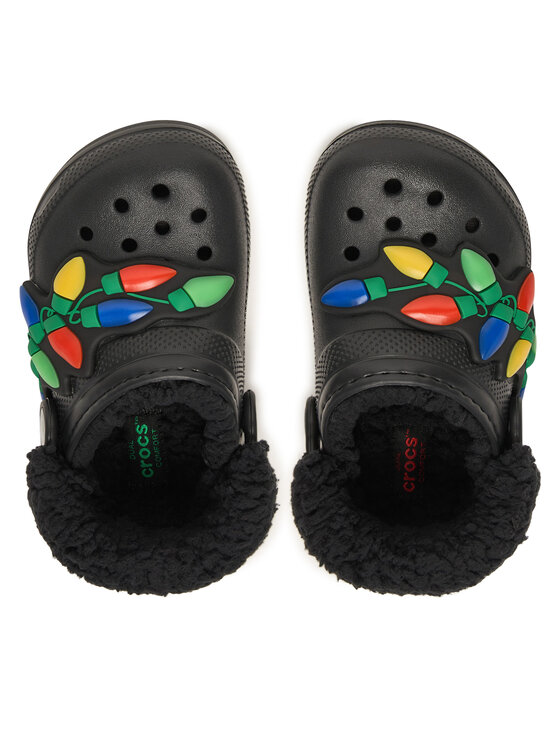 Crocs Crocs Чехли Classic Lined Holiday Lights Cgt 212027 Черен