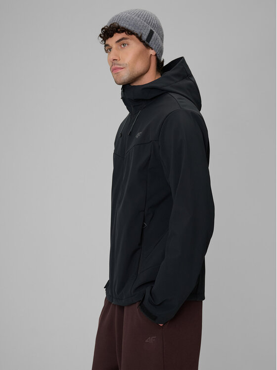 4F 4F Kurtka przejściowa URBAN COMMUTER Czarny Regular Fit