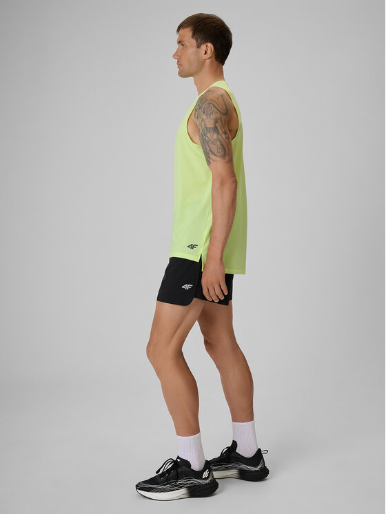 4F 4F Szorty sportowe RUNNING Czarny Regular Fit