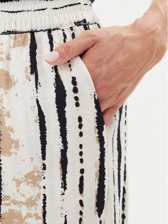 JDY JDY Kalhoty z materiálu Troya 15339132 Bílá Wide Leg