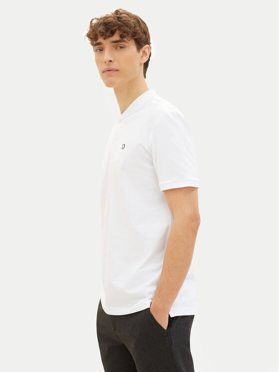 Tom Tailor Denim Tom Tailor Denim Polo marškinėliai 1041183 Balta Regular Fit