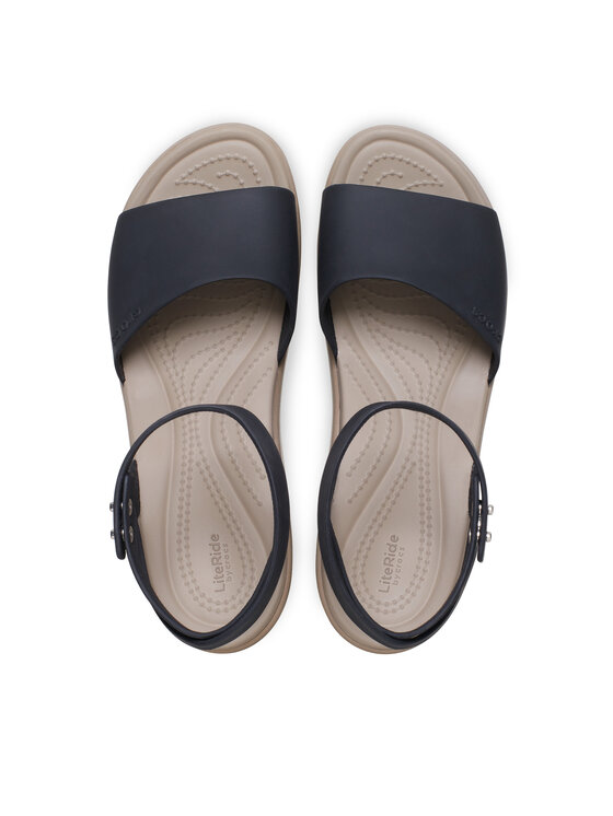 Crocs Crocs Sandále Brooklyn Ankle Strap Wedge 209406 Čierna