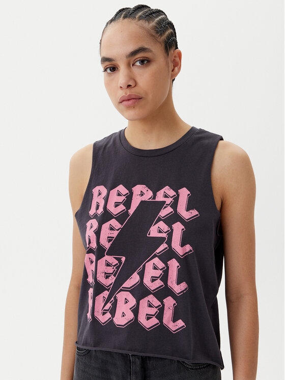 Noisy May Noisy May Top Rebel 27034002 Šedá Oversize
