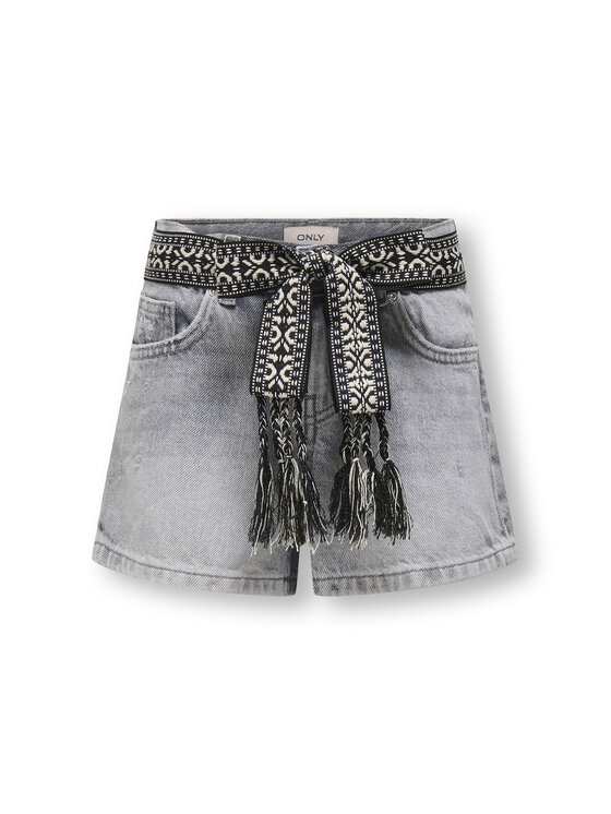 Kids ONLY Kids ONLY Pantaloncini di jeans 15345607 Grigio Straight Fit