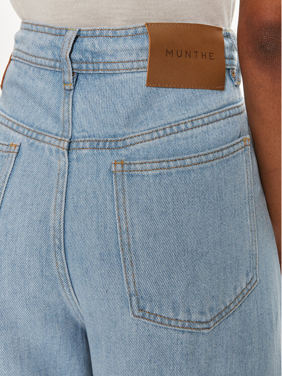 Munthe Munthe Jeansy Obey 242140524206 Niebieski Wide Leg