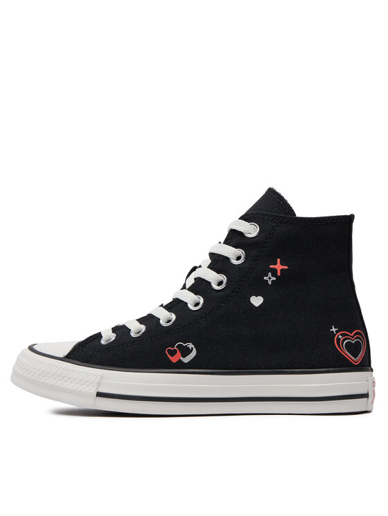 Converse Sneakers aus Stoff Chuck Taylor All Star Y2K Heart A09116C Schwarz Modivo