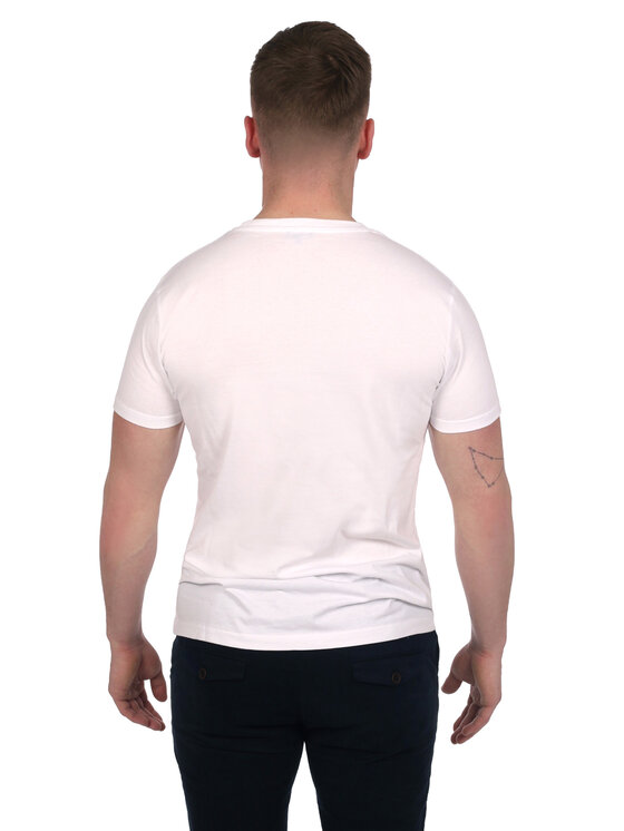VILLARO VILLARO T-Shirt TSH001 Biały Slim Fit