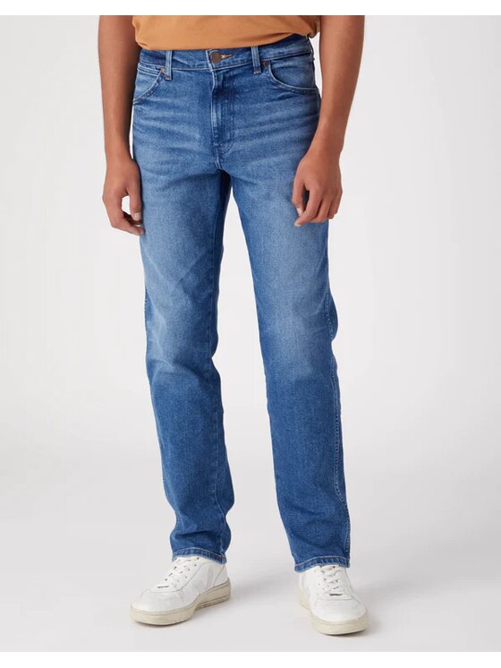 Jeansy Wrangler, Rozmiar W32/L34, Niebieskie, RIVER