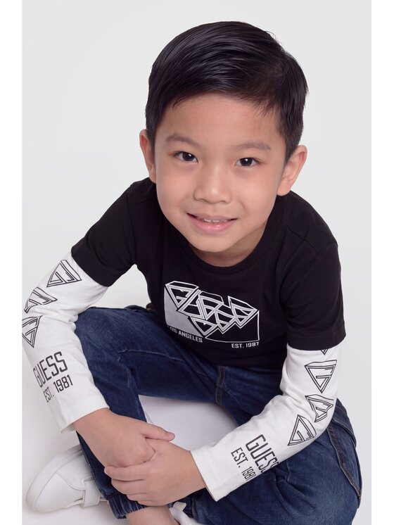 Guess Kids Guess Kids T-Shirt 185497 Černá Classic Fit