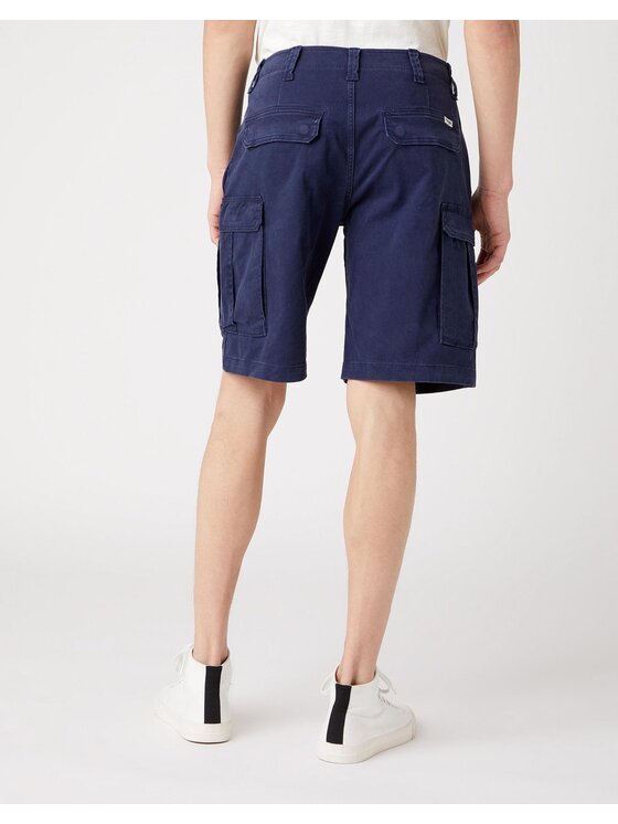 Wrangler Wrangler Pantaloncini di tessuto CASEY CHINO SHORTS Blu Regular Fit