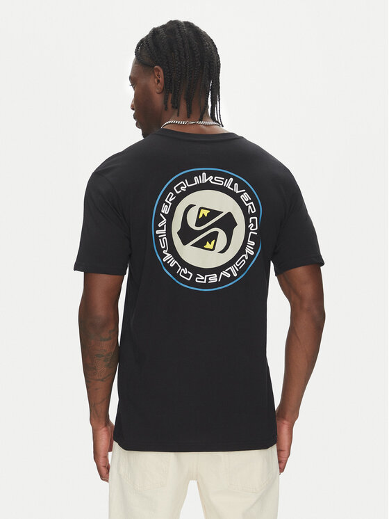 Quiksilver Quiksilver T-Shirt Circle Back Ss EQYZT08054 Μαύρο Regular Fit
