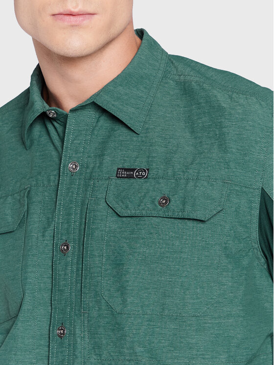 Wrangler Wrangler Koszula WA5BEHG50 112324305 Zielony Regular Fit