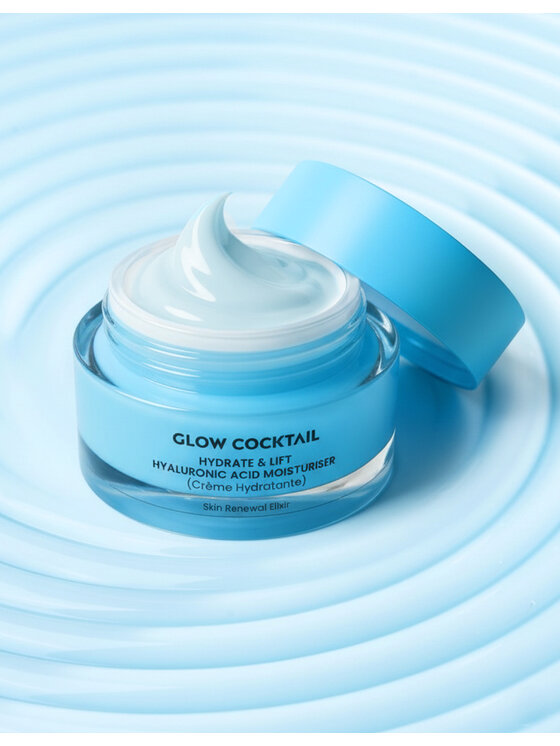 Glow Cocktail Glow Cocktail Krem Nawilżający i Ujędrniający z Kwasem Hialuronowym 50 ml Krem do twarzy