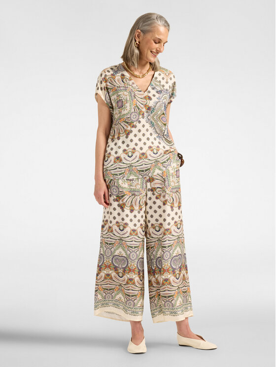 Elena Mirò Elena Mirò Bluzka 2132P000257N001 Kremowy Regular Fit