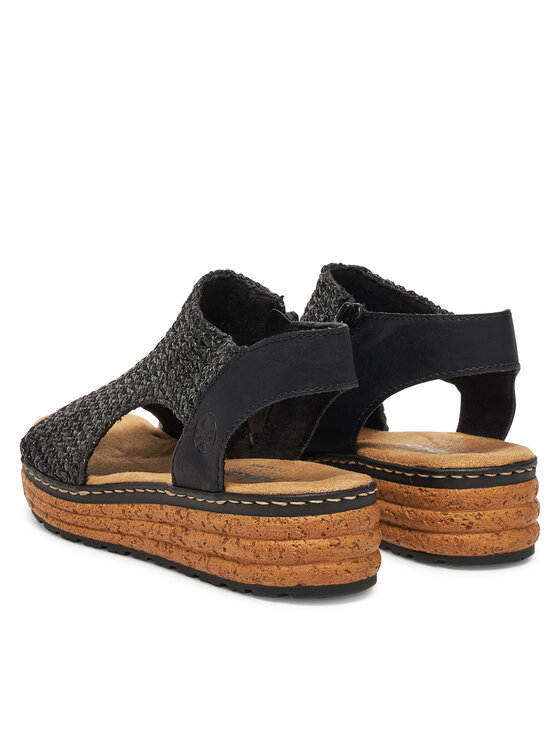 Rieker Rieker Sandali 62783-00 Črna