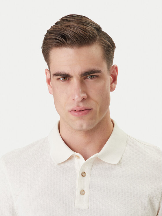 JOOP! JOOP! Polokošile Roni 10100056 30100501 Écru Regular Fit