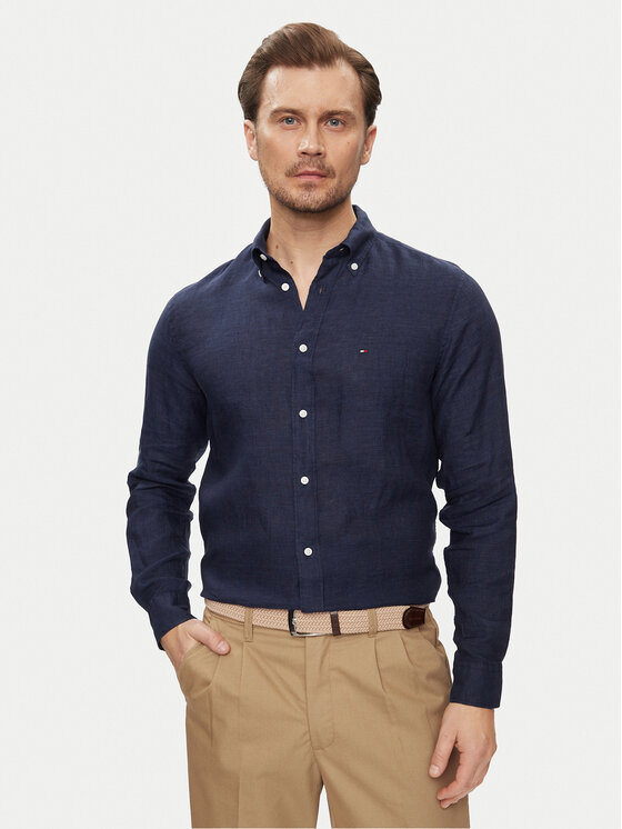Tommy Hilfiger Tommy Hilfiger Košeľa MW0MW34602 Tmavomodrá Regular Fit