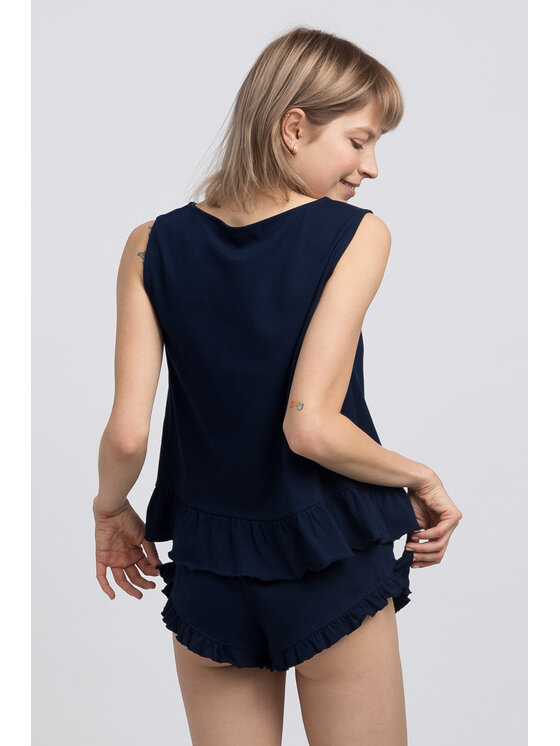 LaLupa LaLupa Koszula nocna LA052 Granatowy Comfortable Fit