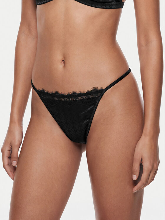 Guess Guess Stringové nohavičky O6BE06 W3431 Čierna