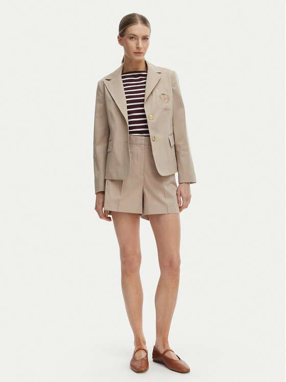 Tommy Hilfiger Tommy Hilfiger Шорти от плат WW0WW49592 Бежов Regular Fit