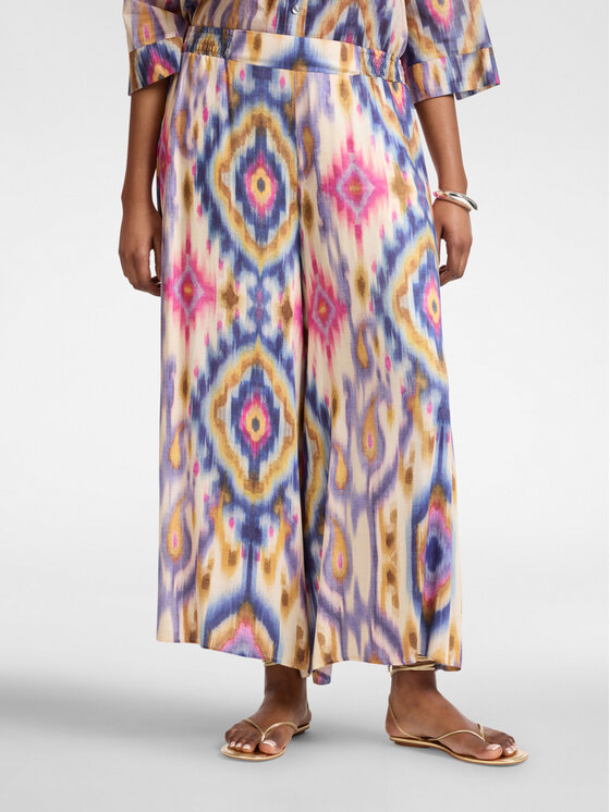 Elena Mirò Elena Mirò Pantaloni di tessuto P017Z100231N001 Viola Cropp Fit