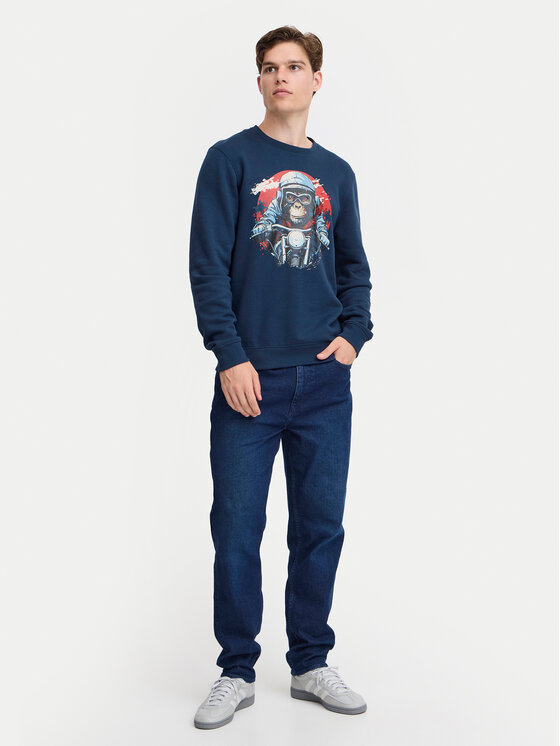 Blend Blend Pulóver 20717756 Sötétkék Regular Fit