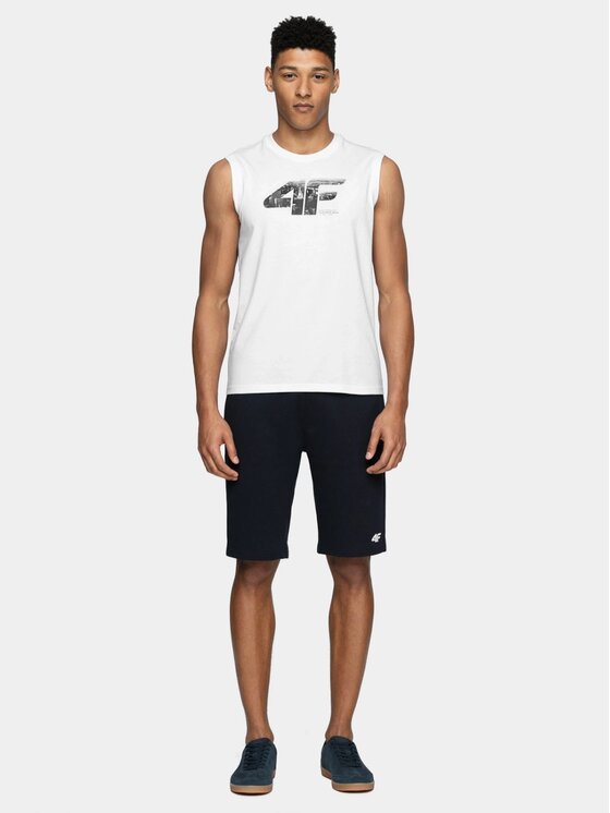 4F 4F Tank top 4FWSS25TSLEM287-10S Biela Regular Fit