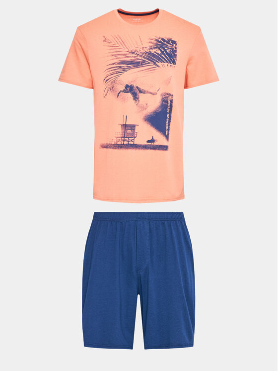 Henderson Henderson Πιτζάμα 40685 Πορτοκαλί Regular Fit