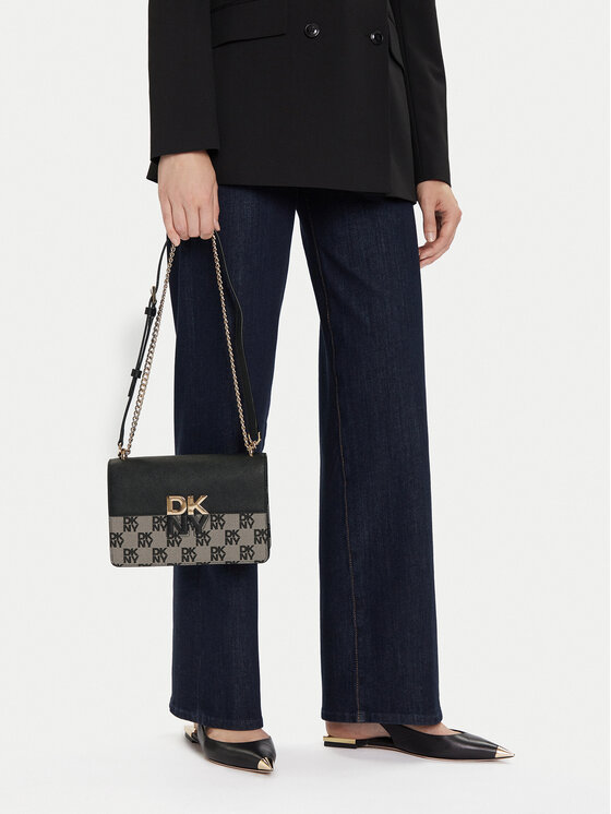 DKNY Geantă Echo Sm Chain Flap R423YE31 Negru