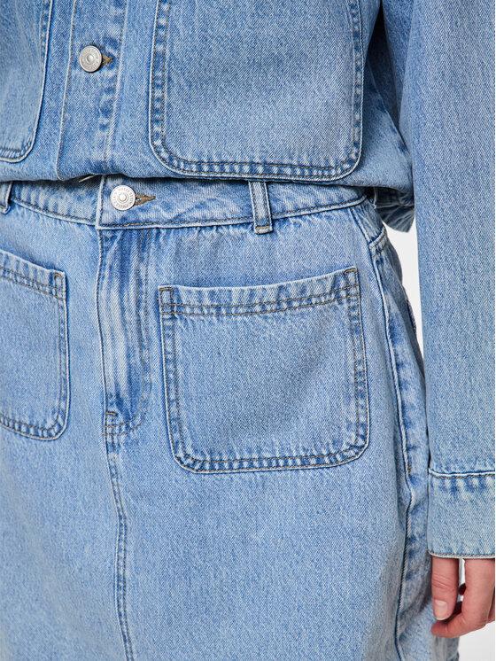Pieces Pieces Jeans suknja Sky 17155880 Plava Regular Fit