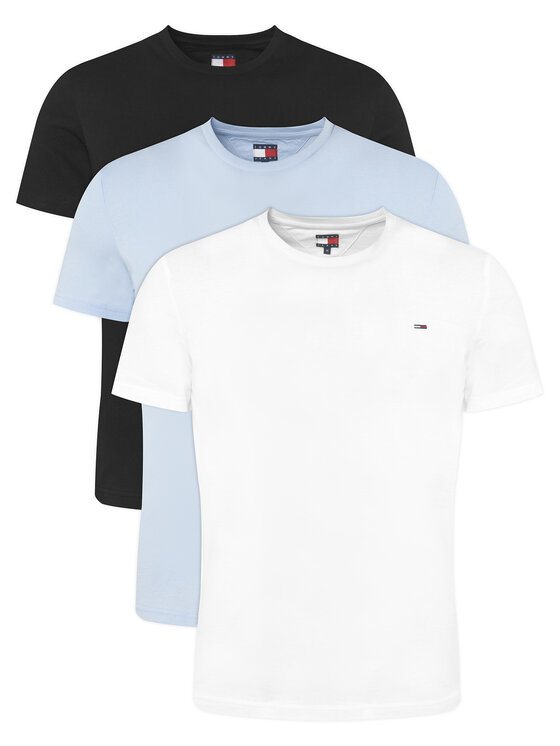 Tommy Jeans Set de tricouri 3 Pack DM0DM21579 Colorat Slim Fit
