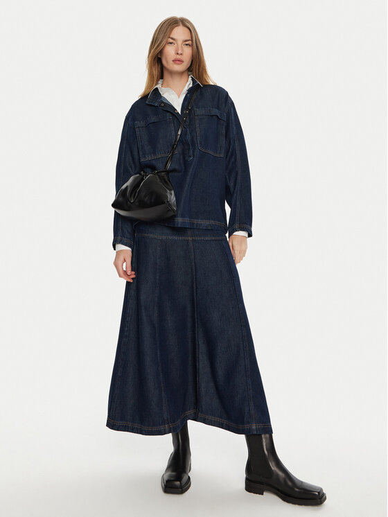 Munthe Munthe Bluzka Tuxa 243100024314 Granatowy Relaxed Fit