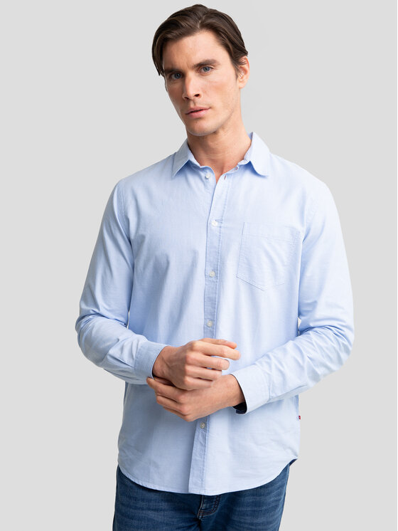 BIG STAR BIG STAR Koszula TRIXI Niebieski Basic Fit