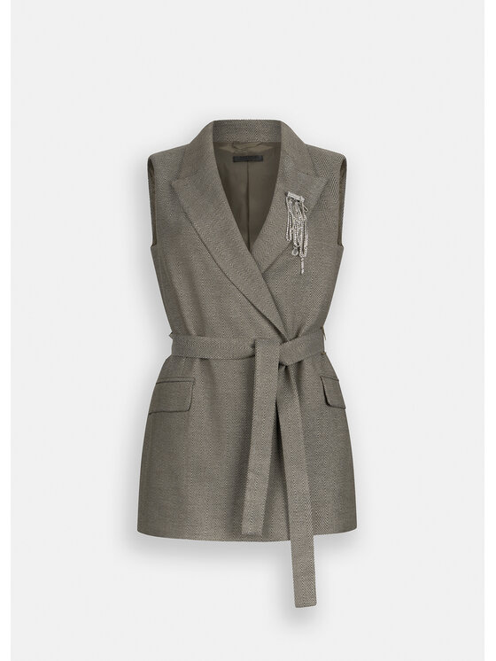 Liu Jo Liu Jo Gilet CF5259T054AM9770 Verde Regular Fit