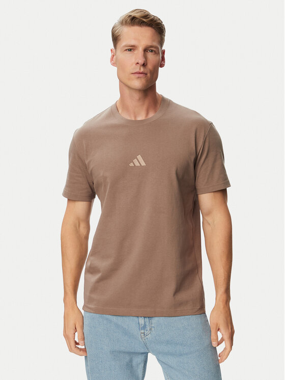 adidas Tricou Kit Small Logo KX1281 Bej Regular Fit