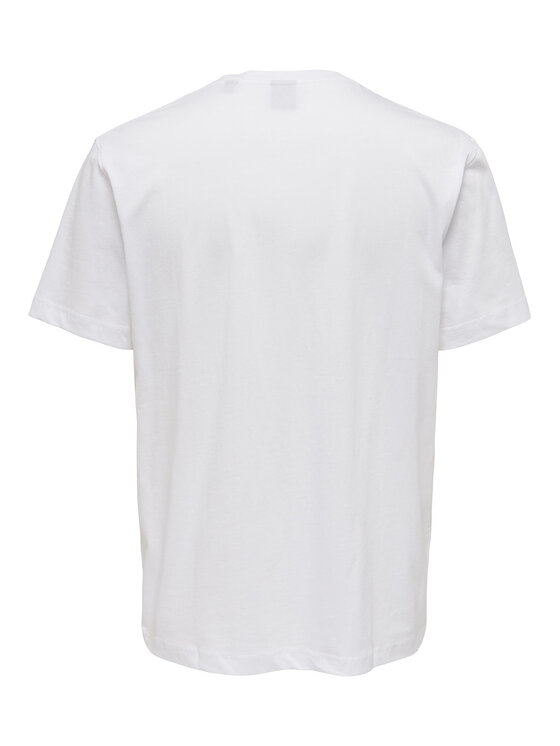 Only & Sons Only & Sons T-krekls 22025208 Balts Regular Fit