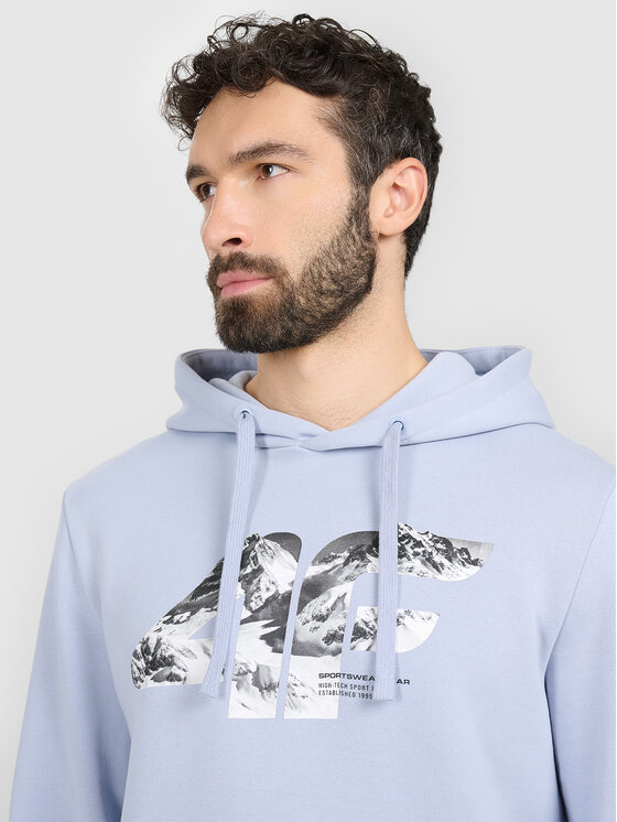 4F 4F Bluza APRES SKI Niebieski jasny Regular Fit