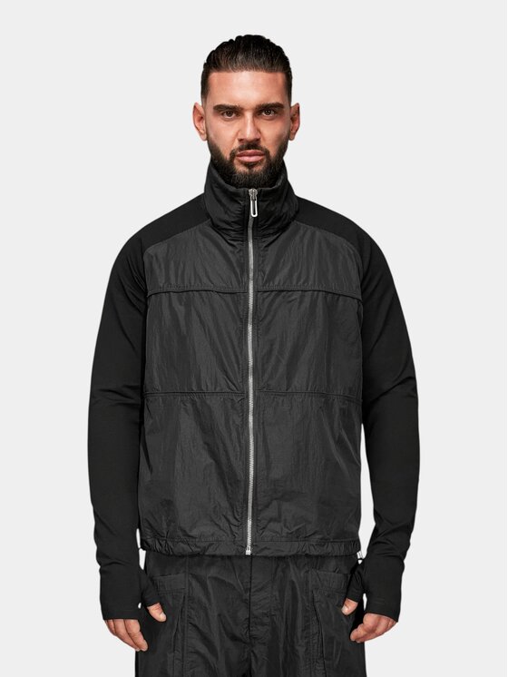 MADE BY SOCIETY MADE BY SOCIETY Kurtka anorak FLOW Hoodie - H17734 Czarny Basic Fit