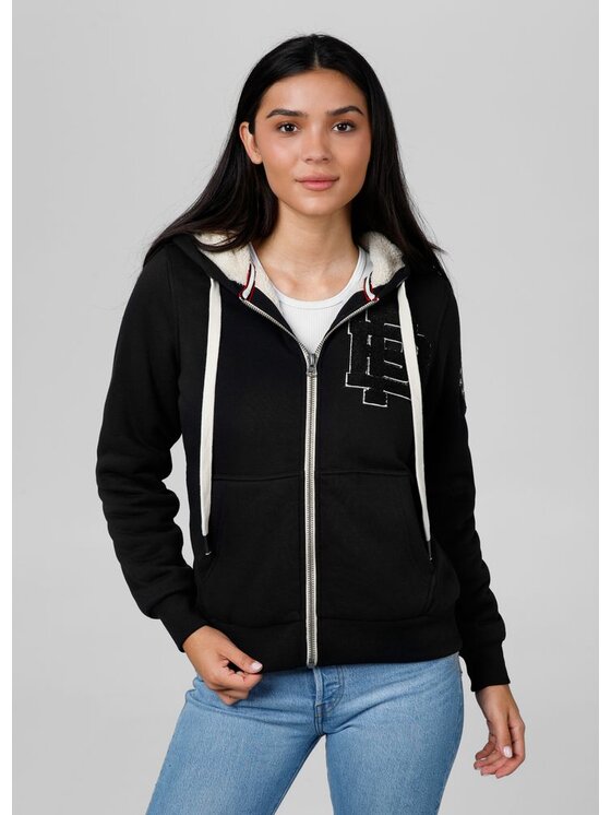 Bluza, rozmiar XS, Czarny, Bluza damska rozpinana z kapturem Sherpa Ruffina XS