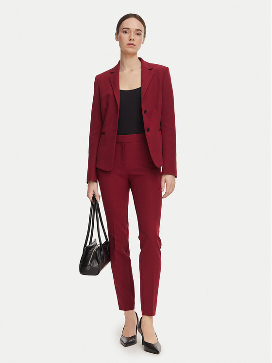 HUGO HUGO Bleizers Agonia-1 50539976 Tumši sarkana Slim Fit