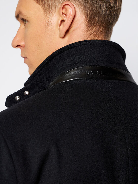 KARL LAGERFELD KARL LAGERFELD Cappotto di lana Twister 455704 502799 Nero Regular Fit