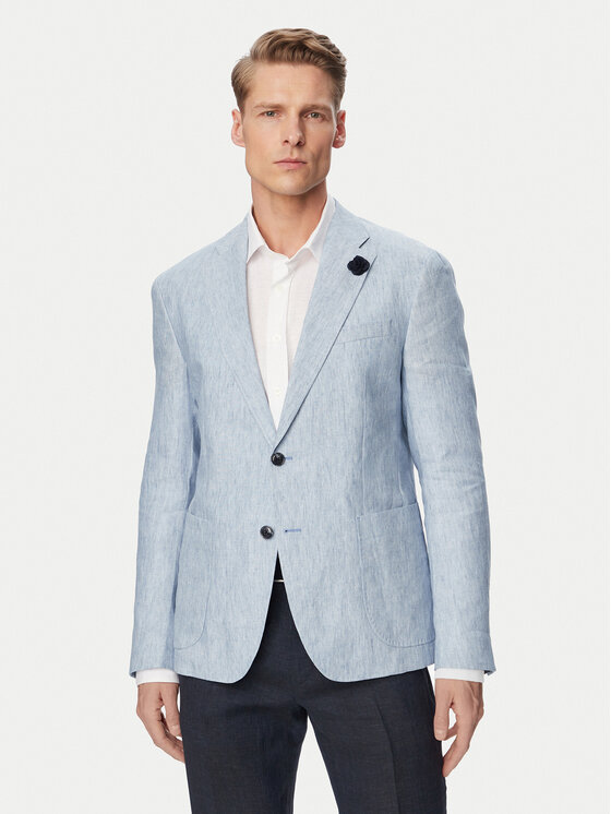 JOOP! JOOP! Bleizers Hoverest 30102592 Gaiši zila Slim Fit