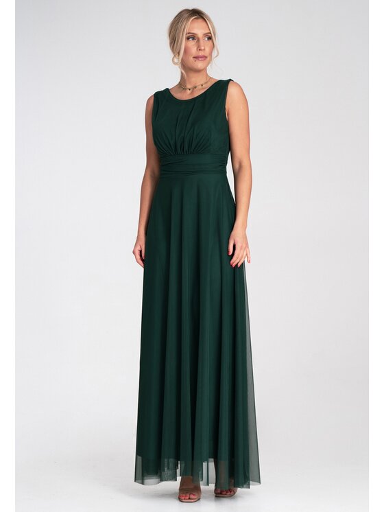 FIGL FIGL Koktejlové šaty M1205 Zelená Flared Fit