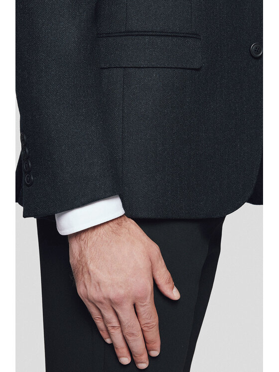 Lancerto Lancerto Marynarka Surrey MA073224000009 Czarny Slim Fit