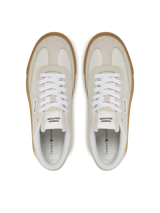 Tommy Hilfiger Tommy Hilfiger Laisvalaikio batai Th Cupset Summer Lth FM0FM05487 Balta