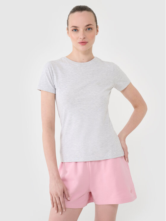 4F 4F T-Shirt NOS Szary jasny Slim Fit